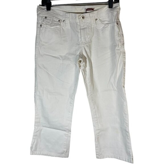 Bongo off white capris short pants jeans size 7 waist 32" length 39" READ - Picture 1 of 12